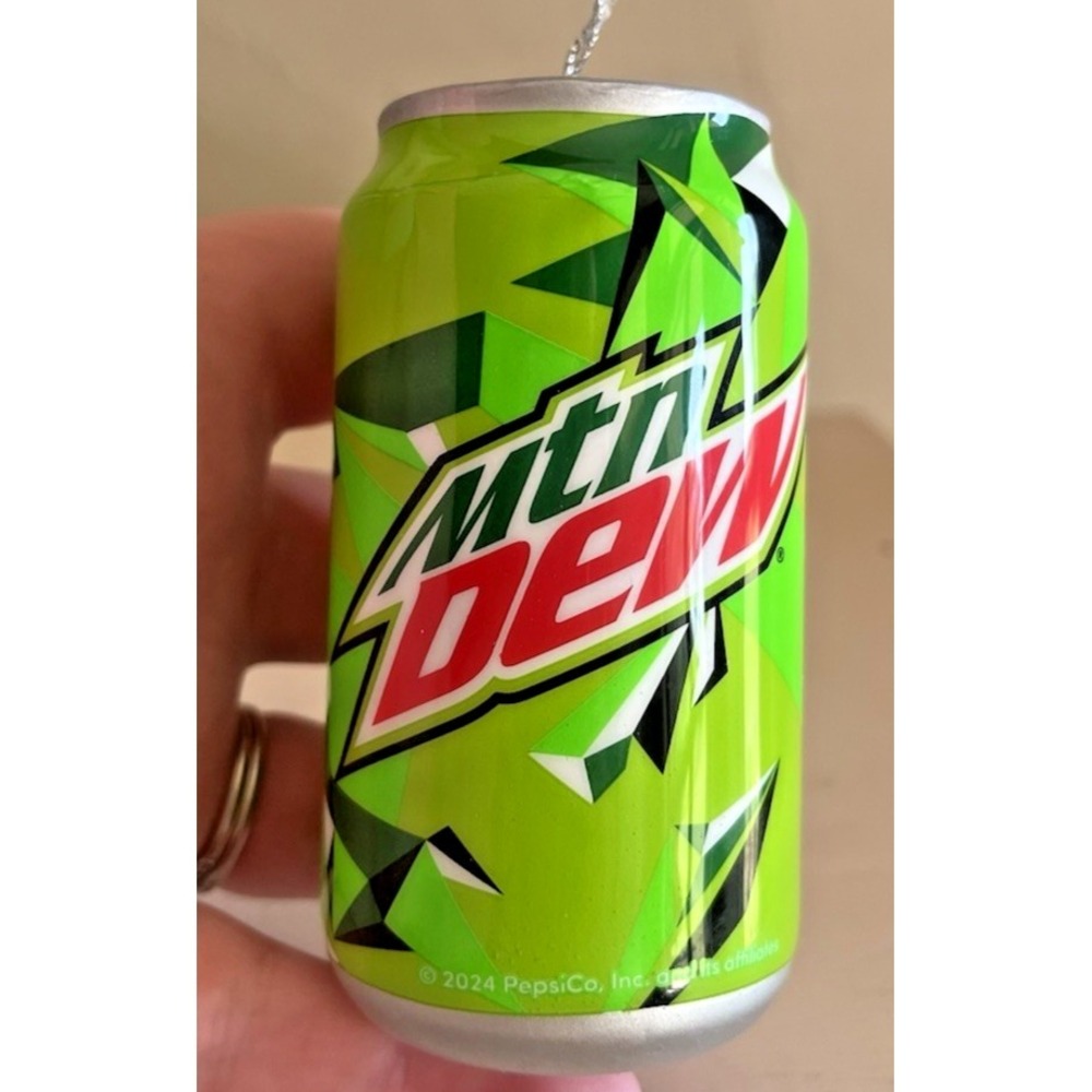 Mtn Dew Soda Can Christmas Ornament Mountain Dew Beverage Drink Collectible 3.5"